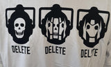 Ripple Junction Men's Doctor Who Delete Delete Delete Beige Shirt Size Large