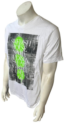 Tultex Men's Swedish House Mafia Madison Square Garden White Shirt Size Large