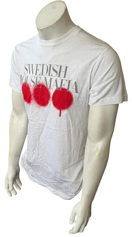 Tultex Men's Swedish House Mafia Graphic White Short Sleeve Shirt Size Large