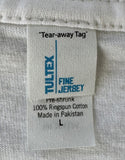 Tultex Men's Swedish House Mafia Graphic White Short Sleeve Shirt Size Large