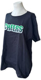 Anvil Women's Irish Cheers Graphic Black Short Sleeve Shirt Size X-Large