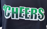 Anvil Women's Irish Cheers Graphic Black Short Sleeve Shirt Size X-Large