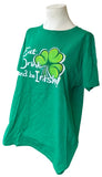 Anvil Women's Eat Drink And Be Irish Green Short Sleeve Shirt Size Large