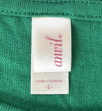 Anvil Women's Irish Go Green Shamrock Graphic Green Short Sleeve Shirt Size L