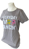 Zion Women's Grateful Dead Everyday I'm Dancin' Graphic Gray Shirt Size X-Large