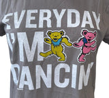 Zion Women's Grateful Dead Everyday I'm Dancin' Graphic Gray Shirt Size X-Large