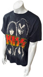 Anvil Men's Kiss Band Graphic Black Short Sleeve Shirt Size X-Large