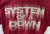 American Apparel Men's System of A Down Graphic Red Short Sleeve Shirt Size 2XL