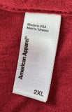 American Apparel Men's System of A Down Graphic Red Short Sleeve Shirt Size 2XL