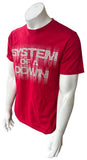 Tutlex Men's System of A Down Graphic Red Short Sleeve Shirt Size Medium