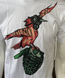 American Apparel Men's System of A Down Bird Grenade White Shirt Size Medium