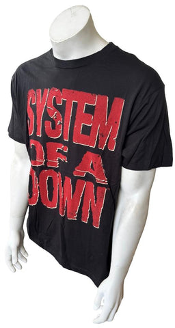 Tultex Men's System Of A Down 2012 Tour Black Short Sleeve Shirt Size Large