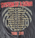 American Apparel Men's System Of A Down 2011 Tour Black Shirt Size Small