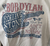 Anvil Men's Bob Dylan Like A Rolling Stone Beige Short Sleeve Shirt Size Large