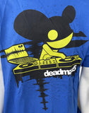 Anvil Men's Deadmau5 DJ'ing Blue Short Sleeve Shirt Size Large