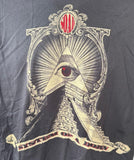 Tultex Men's System of A Down SOAD Eye Pyramid Graphic Gray Shirt Size X-Large