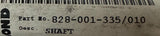 Raymond 828-001-335/010 Roller Shaft 828001335/010 For 21.5" Compartment