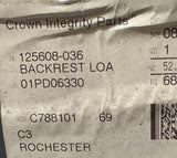 Crown 125608-036 Load Backrest For Forklift