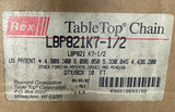 Rexnord LBP821K7-1/2 Table Top Conveyor Chain 1-1/2″ Pitch 7-1/2″ Width 10' Len