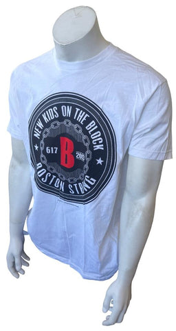 Tultex Men's New Kids On The Block Boston Strong 2013 Graphic White Shirt Size L