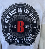 Tultex Men's New Kids On The Block Boston Strong 2013 Graphic White Shirt Size L
