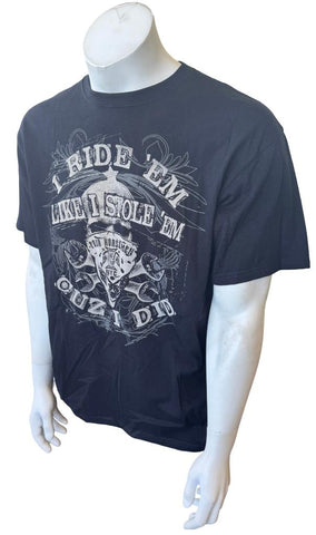 Anvil Men's Four Horsemen NYC I Ride 'Em Like I Stole 'Em Cuz I Did Shirt Size L