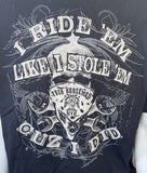 Anvil Men's Four Horsemen NYC I Ride 'Em Like I Stole 'Em Cuz I Did Shirt Size L
