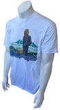 Next Level Men's Casey James Touring Graphic White Short Sleeve Shirt Size Large