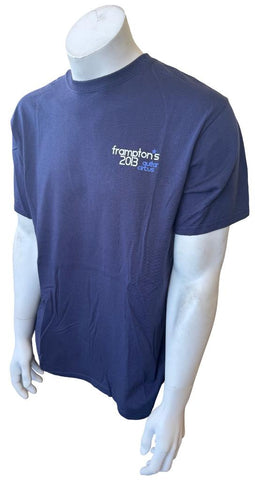 Anvil Men's Peter Frampton's 2013 Guitar Circus Navy Short Sleeve Shirt Size L