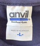 Anvil Men's Peter Frampton's 2013 Guitar Circus Navy Short Sleeve Shirt Size L