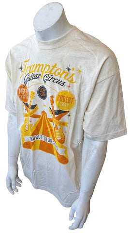 Bayside Men's Peter Frampton's Guitar Circus World Tour 2013 Beige Shirt Size XL