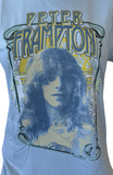 Bay Island Women's Peter Frampton Graphic Blue Short Sleeve Shirt Size Large
