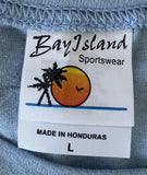 Bay Island Women's Peter Frampton Graphic Blue Short Sleeve Shirt Size Large