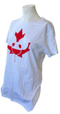 Women's DeadMau5 Canada Graphic White Short Sleeve Shirt Size X-Large