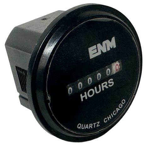 ENM T40A45 Hour Meter Analog DC Quartz 6-Digit Panel Mount 10-80V DC 7W