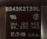 Eaton 8543K2T33L Rocker Switch 2-Position 18A 125VAC 9A 250VAC