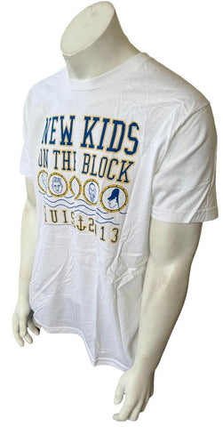 Tultex Men's New Kids On The Block Cruise 2013 Graphic White Shirt Size Large