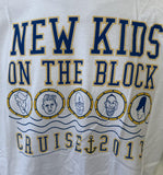 Tultex Men's New Kids On The Block Cruise 2013 Graphic White Shirt Size Large