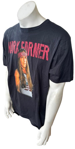 Anvil Men's Mark Farner Graphic Black Short Sleeve Shirt Size X-Large