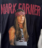 Anvil Men's Mark Farner Graphic Black Short Sleeve Shirt Size X-Large