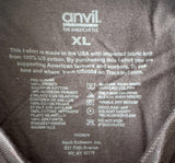 Anvil Men's Mark Farner Graphic Black Short Sleeve Shirt Size X-Large