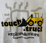 Anvil Men's Touch A Truck Explore & More Children's Museum White Shirt Size XL
