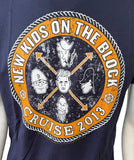 Tultex Men's New Kids On The Block Cruise 2013 Graphic Navy Shirt Size Medium