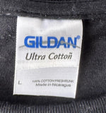 Gildan Men's Jeff Bridges Guitar Graphic Black Short Sleeve Shirt Size Large