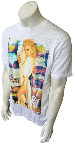 Tultex Men's Kesha Warrior 2013 Tour White Short Sleeve Shirt Size Large
