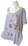 Disney Women's Winnie The Pooh Hunny Pot Gray Short Sleeve Shirt Size 3XL