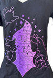 Disney Women's Alice In Wonderland Drink Me Teapot Black Shirt Size Medium