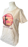 Disney Women's The Good Dinosaur Graphic Beige Short Sleeve Shirt Size Medium