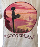 Disney Women's The Good Dinosaur Graphic Beige Short Sleeve Shirt Size Medium