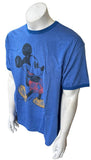 Disney Men's Classic Mickey Mouse Graphic Blue Short Sleeve Shirt Size X-Large